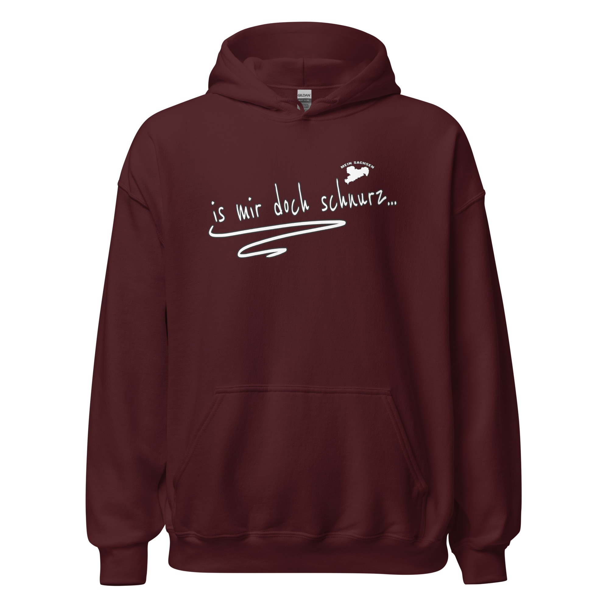 is mir doch schnurz - Sächsisch - Spruch - Unisex-Kapuzenpullover