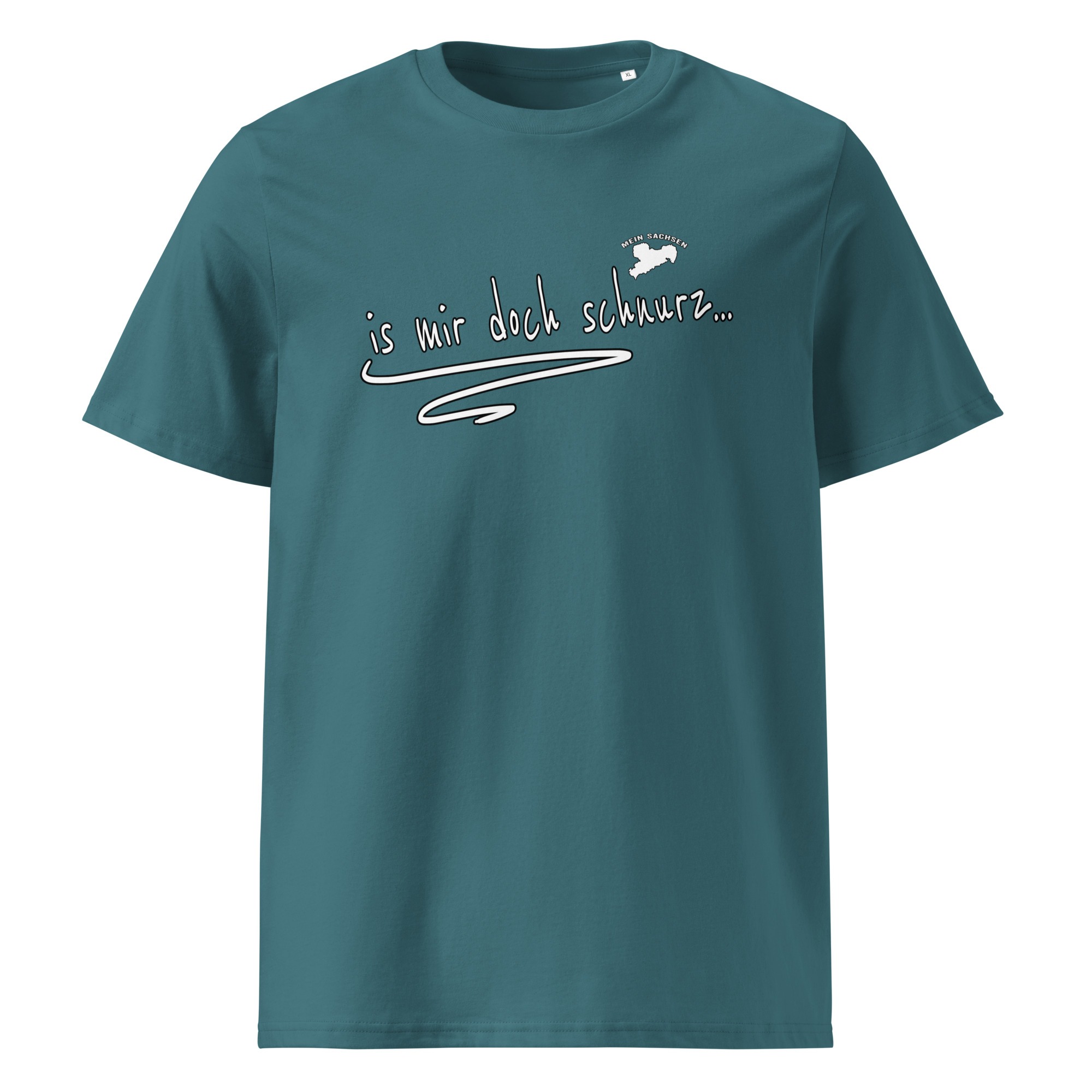 is mir doch schnurz - Sächsisch - Spruch - Unisex-Bio-Baumwoll-T-Shirt