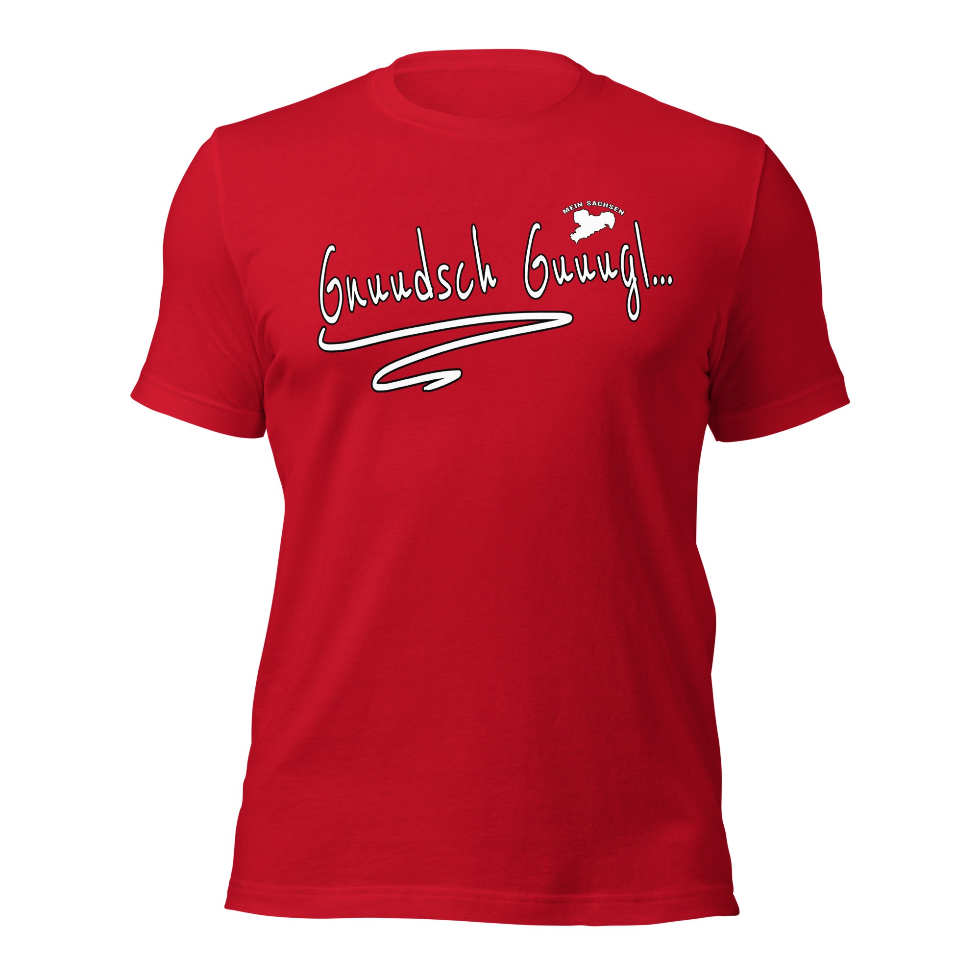 Gnuudsch Guuugl - Knutschkugel - Sächsisch - Spruch - Damen-Unisex-T-Shirt