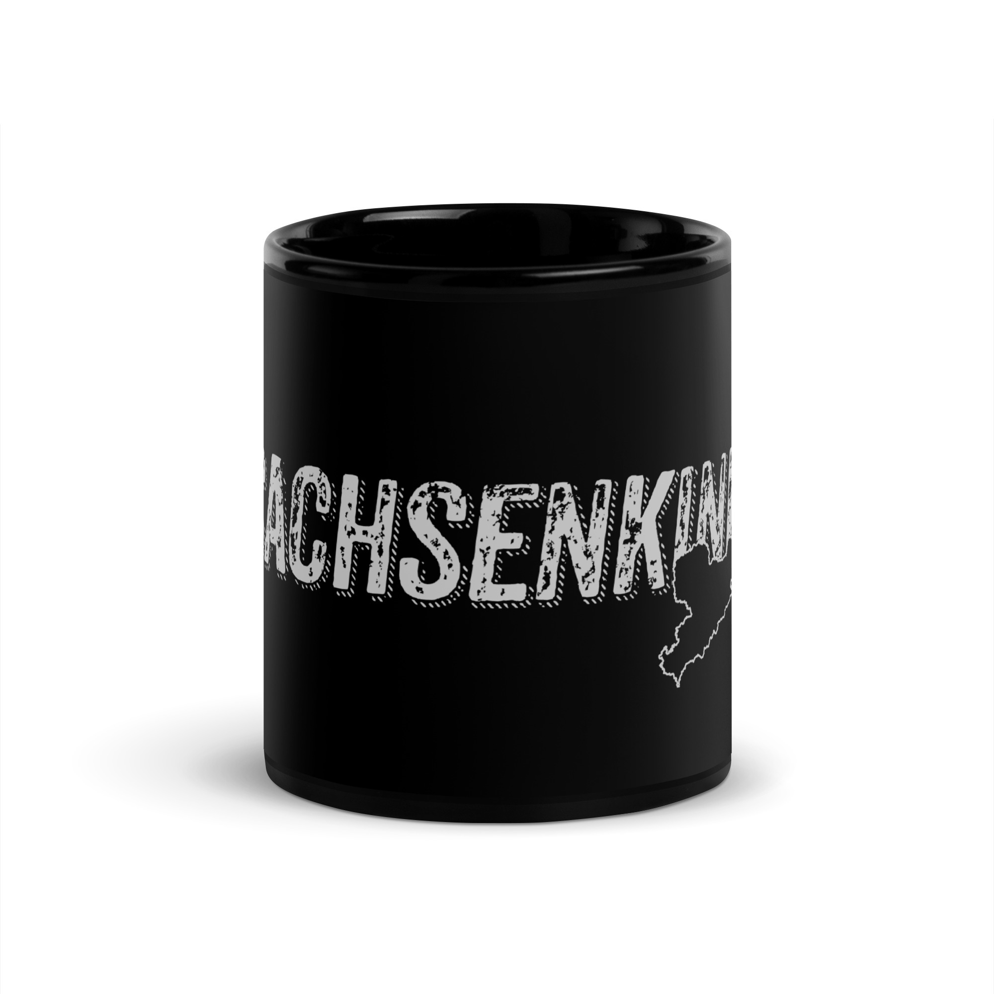 SACHSENKIND - Heimatland - Schwarze glänzende Tasse
