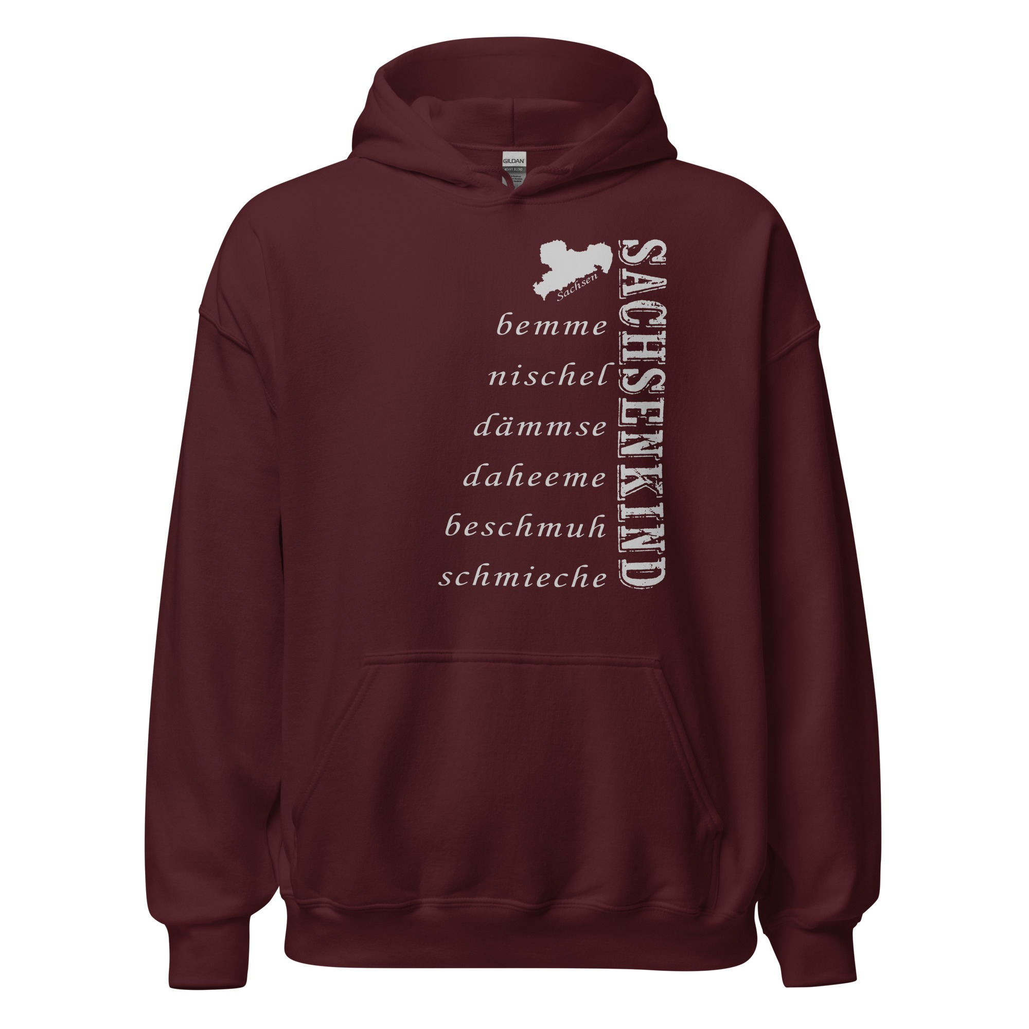 SACHSENKIND - Dialekt - Wörter - Unisex-Kapuzenpullover