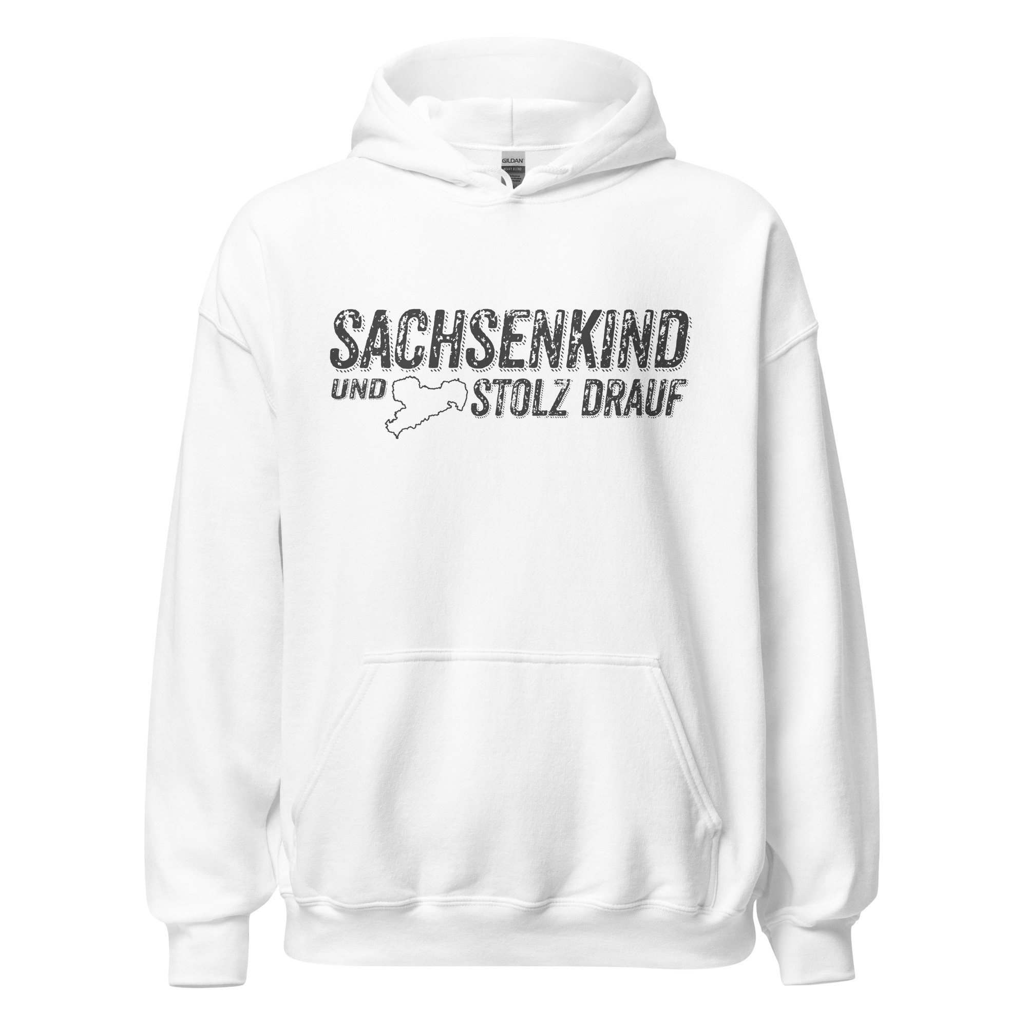 SACHSENKIND und STOLZ drauf - (dunkel) - Unisex-Kapuzenpullover