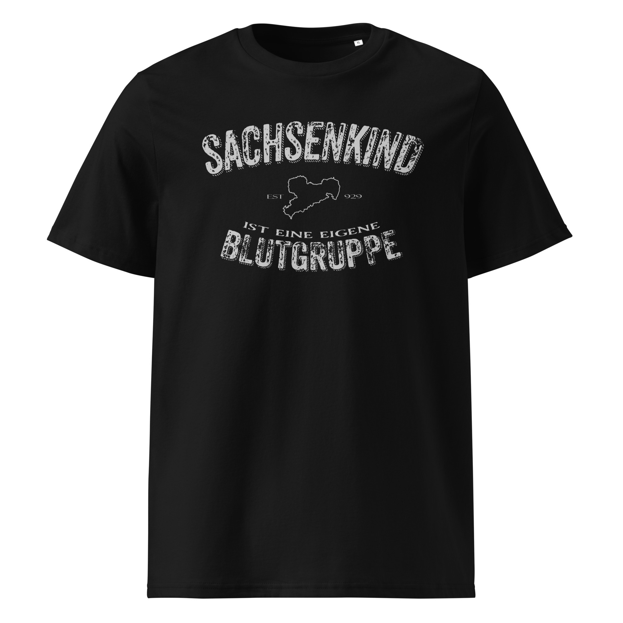 SACHSENKIND - Blutgruppe - Unisex T-Shirt aus Bio-Baumwolle