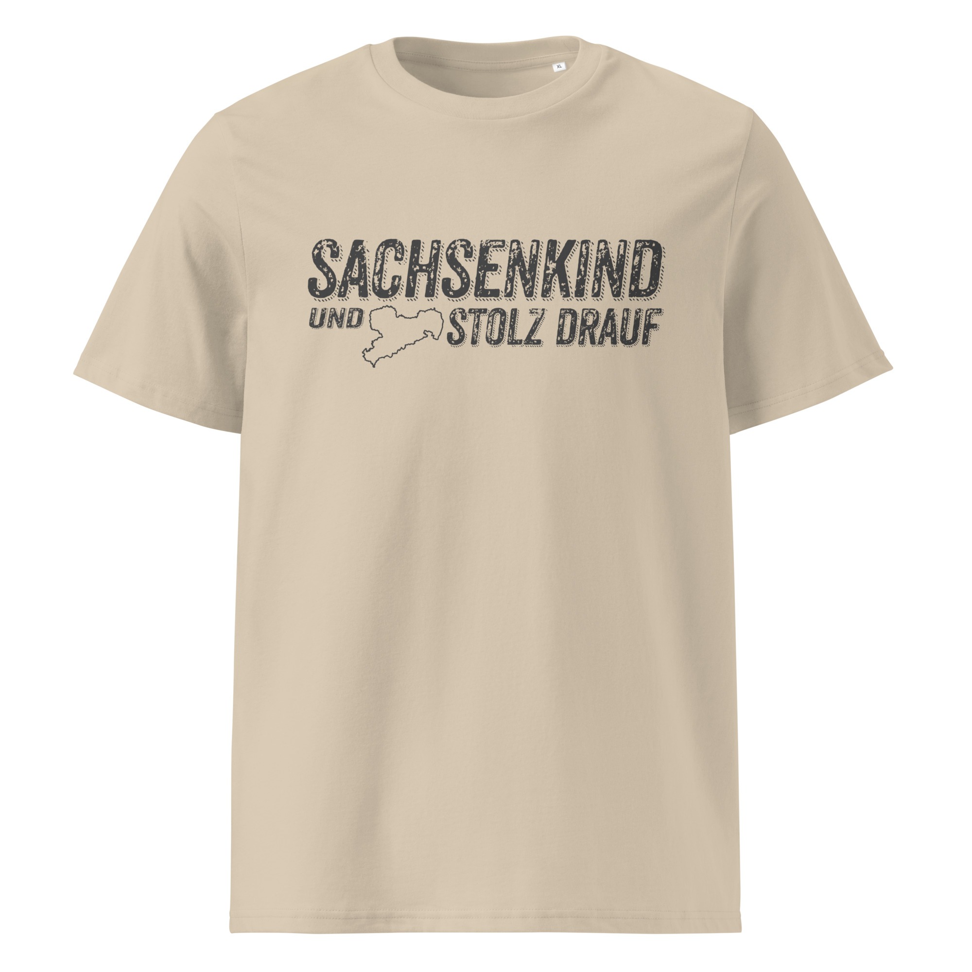 SACHSENKIND und STOLZ drauf - (dunkel) - Unisex T-Shirt aus Bio-Baumwolle (dunkel)